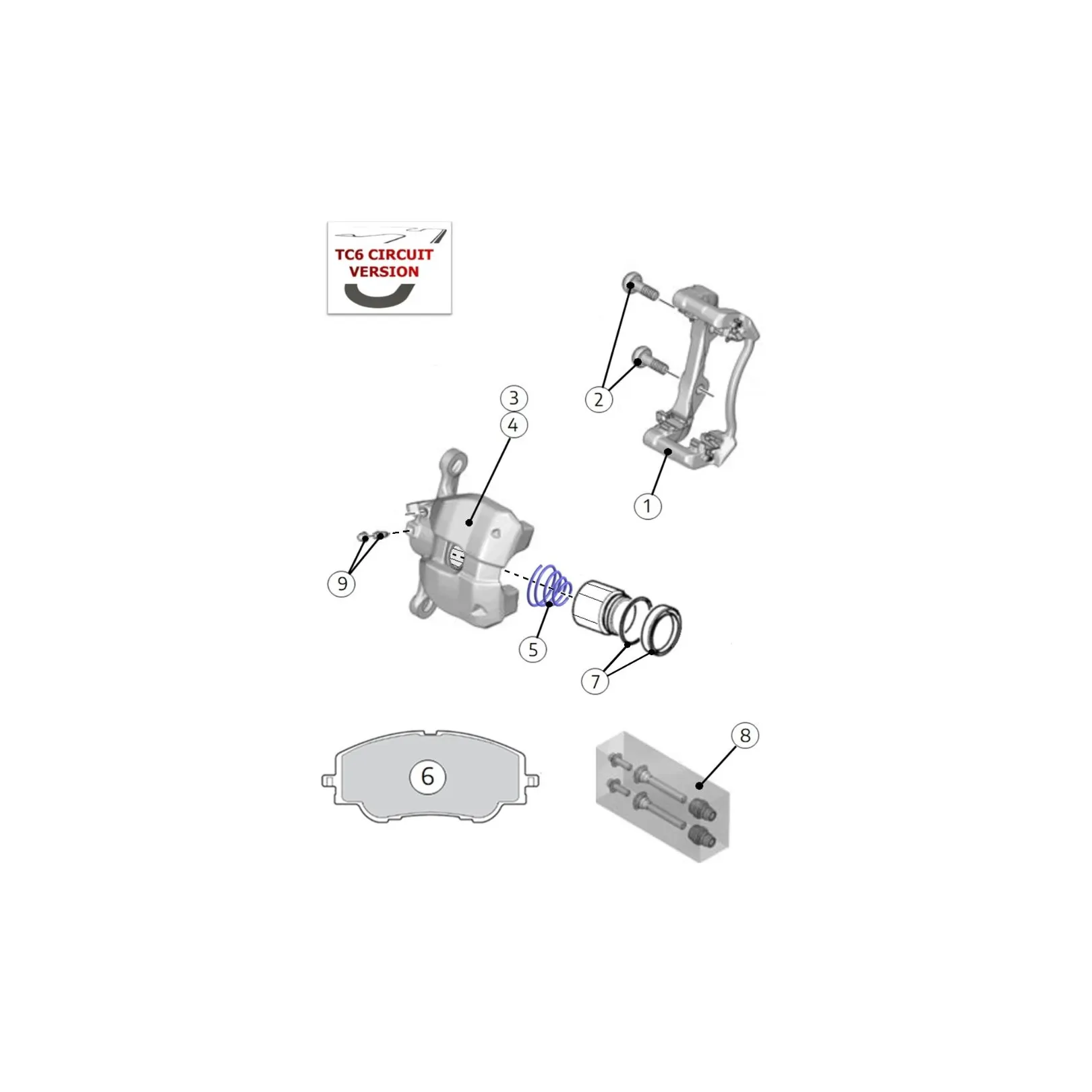 F21 FRONT BRAKE CALIPER - TC6