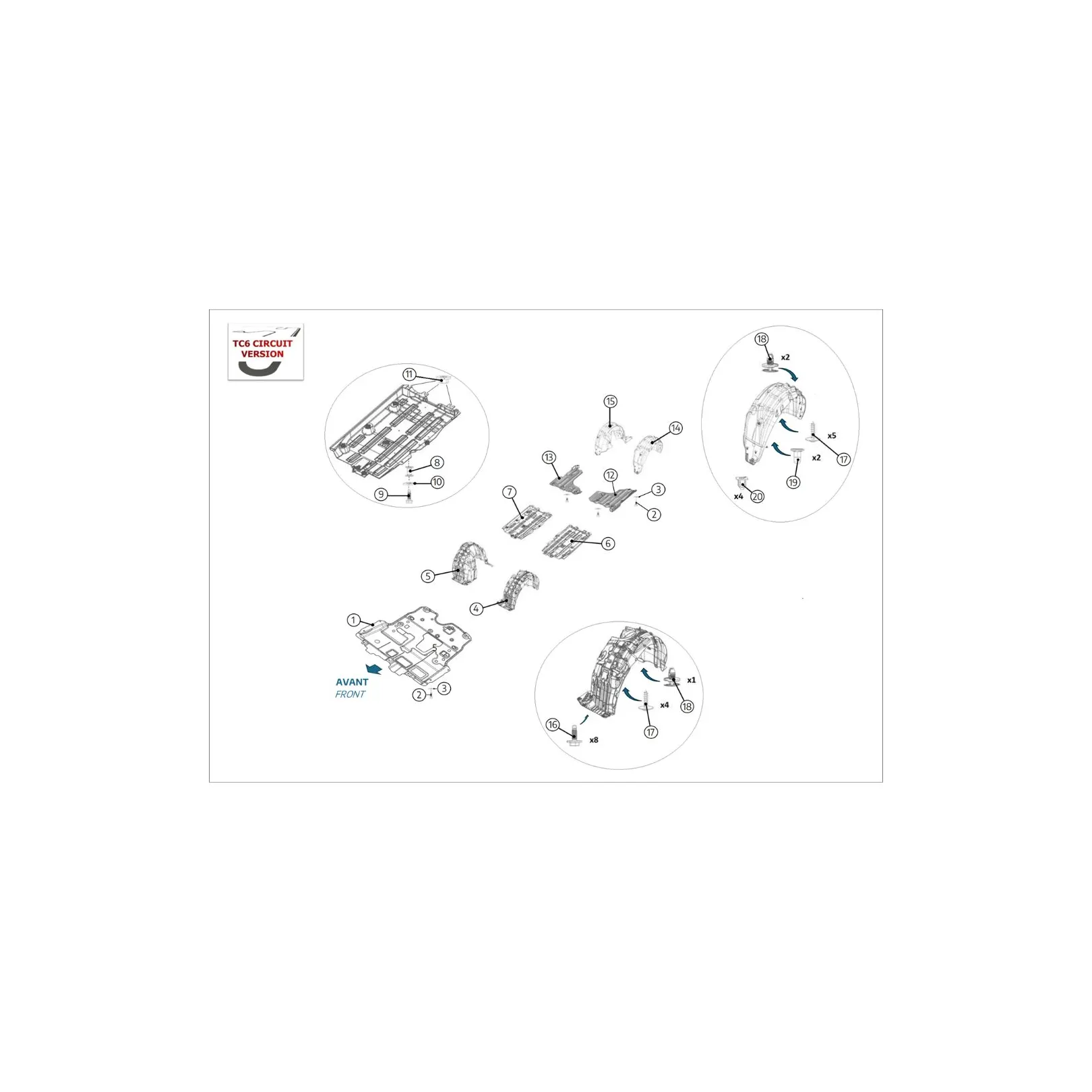R6C PROTECTIONS SOUS CAISSE TC6